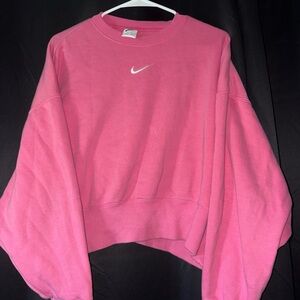 Nike Pink Crew-Neck Sweatshirt